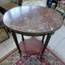 antique French Louis XVI style side table marble top Image 6