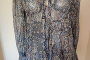 Stunning Navy/Gold Blouse Atmosphere size UK14 EU42 Postage included