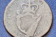 1760 Ireland Hibernia Half Penny George ll coin