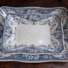 Two Antique Meat Platters
