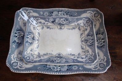 Two Antique Meat Platters
