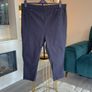 Ladies YOURS Curve Navy Blue Bengaline Stretch Cropped Pull on Trousers Image 4