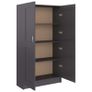 Book Cabinet High Gloss Grey 82.5x30.5x150 cm Chipboard Image 5