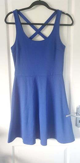 Blue strappy dress, UK10