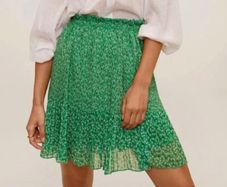 MANGO A-line pleated skirt MEDIUM