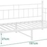 3ft Sofa Bed Steel Slats Platform Bed Frame 90x190 cm Children Bed For Living Room Guest Room Image 2