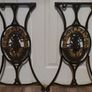 Antique Cast Iron Singer Sewing Machine Table Legs Image 2