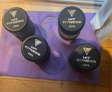Hit Fitness Fixed Rubber Dumbbells