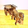 Vintage Brass Horse with Carriage Handmade Image 3
