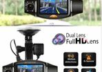GPS HD Dual Lens 140Degree Dash Cam Car DVR Video Recorder Camera Front and Inside Vehicle