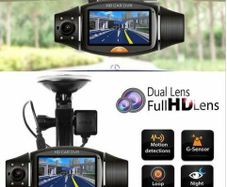 GPS HD Dual Lens 140Degree Dash Cam Car DVR Video Recorder Camera Front and Inside Vehicle