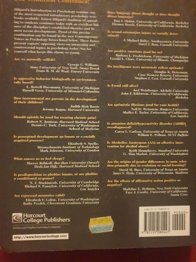 hilgards introduction to psychology  13th editions