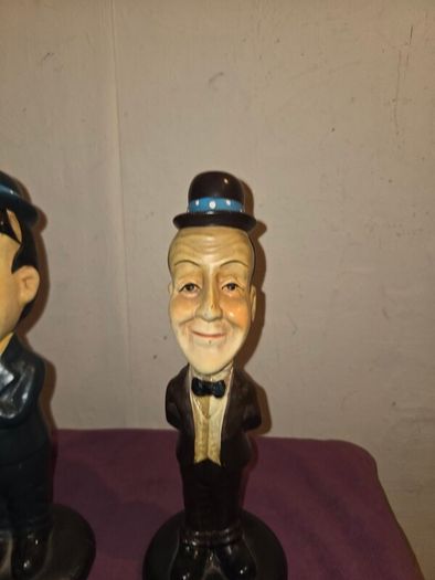 Ceramic Painted Laurel and Hardy Figures
