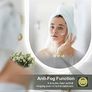 Oval Bluetooth Bathroom Mirror with LED Lights 600x1000mm, Anti-Fog, LED Bathroom Mirror with Memory, 3000K-6500K, Dimmable, HD Tempered Glass, IP44 Waterproof Image 6