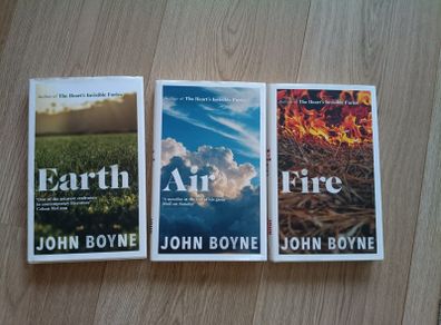 John Boyne Earth Air and Fire 2024 2025 hardbacks with dustcovers in excellent condition with no issues FREE STANDARD POSTAGE INCLUDED