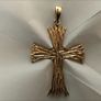 New 9ct Solid Heavy Gold Hand Made Cross Image 4