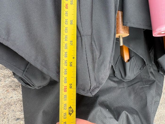 Diameter 3m Solid hardwood Garden Parasol with heavy-duty Base