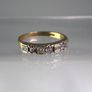 9ct Gold Amethyst & Diamond Half Eternity Ring Size N, 2g, Fully Hallmarked Image 4