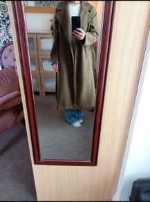 Stradivarius Khaki Soft-Touch Trench Coat Size XS