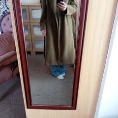 Stradivarius Khaki Soft-Touch Trench Coat Size XS