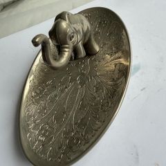 Vintage Seba England Silver-Plated Elephant Ring Holder / Trinket Dish