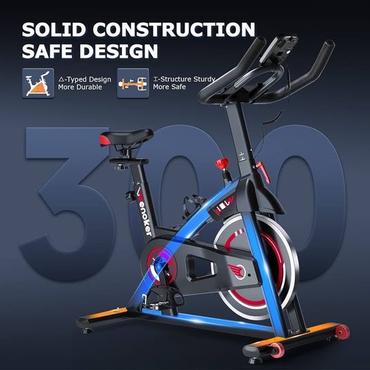 SUMMER SALE | Exercise Bike Indoor Cycling Bike for Home Gym Use with LCD Display, Ipad Holder & Comfortable Seat Cushion Bike Fitness for Home Training Cardio Workout