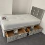 Brand New Stylish single Divan Beds.. Multiple Options Of Headboards. Tufted Memory Foam Mattresses Available. Drawers Storage Available Image 6