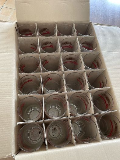 24 Vintage Budweiser 'King of Beers' 2003 Pint Glasses - New Old Stock