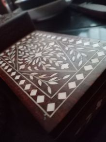 Carved and Inlaid Trinket/Jewellery Boxes and Paperweights