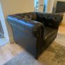 Chesterfield style leather armchair Image 3