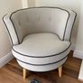 Matching Pair of Upholstered Tub Chairs Image 4
