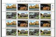 2007 Ireland: Ireland Series - Castles (Trim Castle, Dunluce Castle, Lismore Castle &amp; Portumna Castle) Commemorative Stamp Sheetlet Plate 1B1B1B1B Mint Never Hinged (MNH)