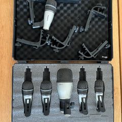 Samson 5KIT Drum Microphone Set + Extra Tom Mic & Rim Mount Clips