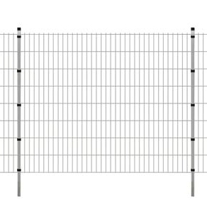 2D Garden Fence Panels & Posts 2008x830 mm 10 m Silver