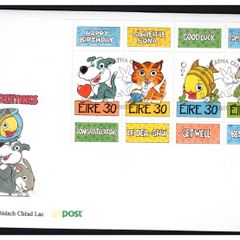1999 Ireland Greetings Commemorative Stamp Booklet Stamp Pane An Post First Day Cover (FDC)