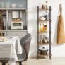Ladder Shelf,5-Tier Storage Shelves,Small Bookshelf,Shelving Unit with Metal Frame,Vintage Industrial Plant Display Stand,Bookcase for Living Room, Home Office (FREE POSTAGE) Image 4