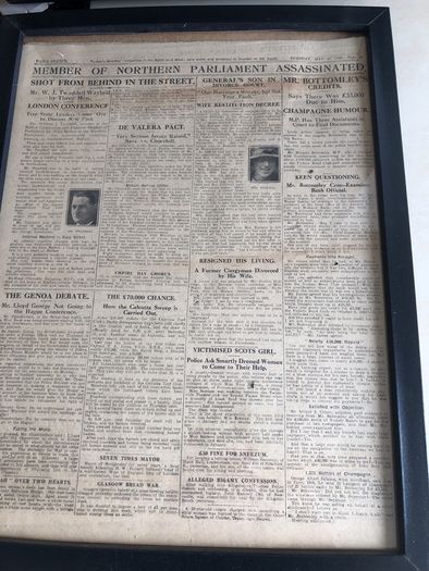 Old newspaper articles 1922