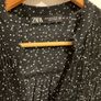 Zara midi black/white dots belted dress size medium Image 8
