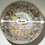 Large Chinese Cantonese Famille Rose Bowl - Court Scene, Butterflies & Peonies Image 3