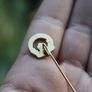 Vintage Irish Claddagh Gold Plated Stick Pin - Celtic Lapel Brooch Image 7