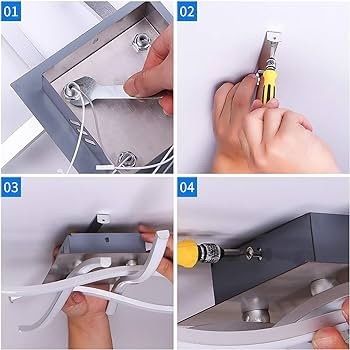 LED Ceiling Light, Elegant Curved Design 4 Built-in LED Boards, 28W Cool White Light 6000K,Modern Ceiling Fixture for Living Rooms, Kitchen Hallway and Bedroom,2000 Lumens