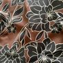F&F Brown Faux Wrap Dress with Black Flowers- Size 10 Image 3