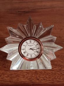 Vintage Starburst Waterford Crystal Mantel Clock