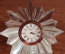 Vintage Starburst Waterford Crystal Mantel Clock