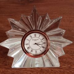 Vintage Starburst Waterford Crystal Mantel Clock