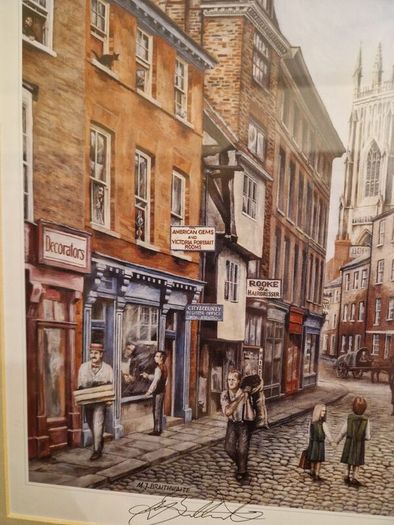 Limited Edition signed "Low Petergate" by M.J Braithwaite framed print