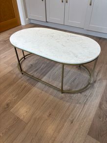 Marble and Brass Coffee Table