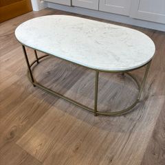 Marble and Brass Coffee Table
