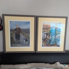 Two prints of Irish artist with good frames