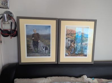 Two prints of Irish artist with good frames